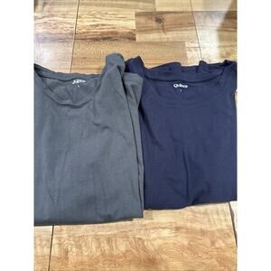 Lot Of 2 Quince Gray & Navy Cotton Modal Muscle Tank Basics Neutral Layer